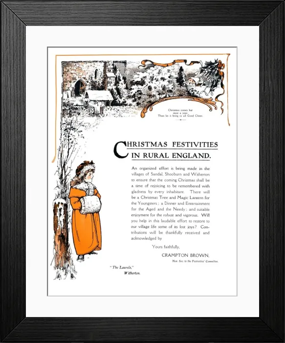 Framed Print : Christmas Festivities in Rural England, 1909. Creator: Unknown Framed Print : Christmas Festivities in Rural England, 1909. Creator: Unknown