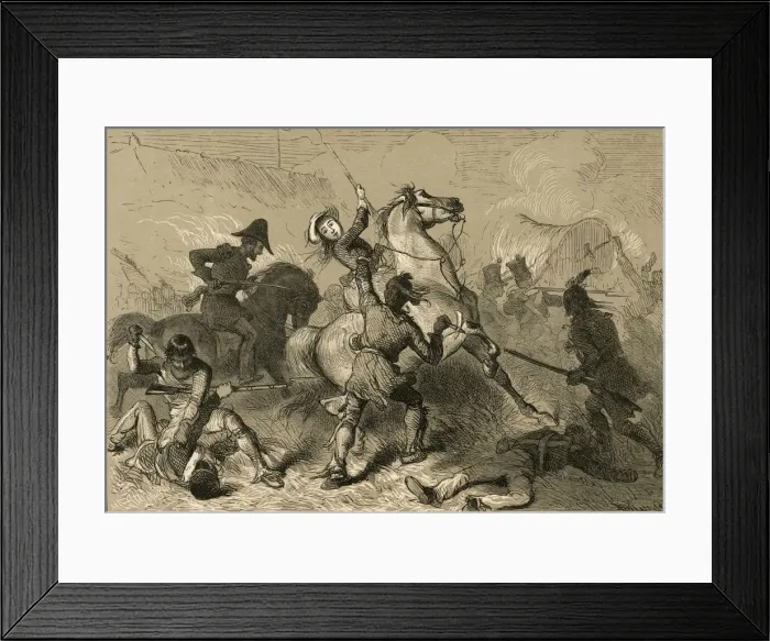 Framed Print : Mrs. Heald and the Savages at Chicago, (1878). Creator: Albert Bobbett Framed Print : Mrs. Heald and the Savages at Chicago, (1878). Creator: Albert Bobbett