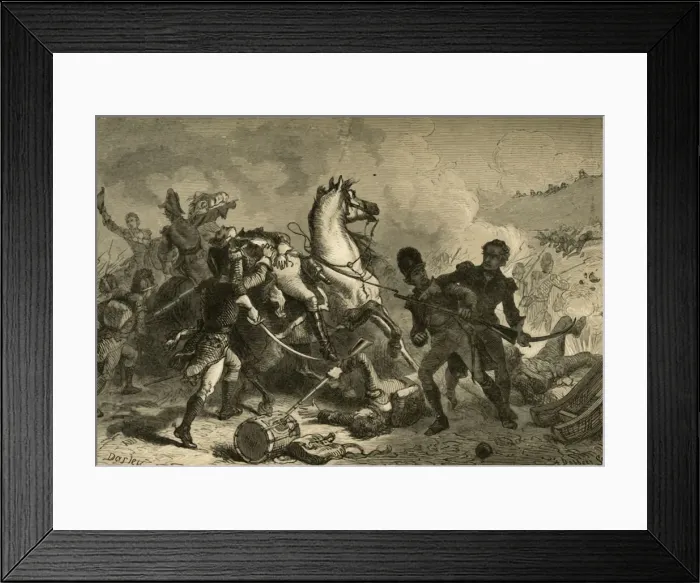 Framed Print : Battle of New Orleans - Death of General Pakenham, (1878). Creator: Albert Bobbett Framed Print : Battle of New Orleans - Death of General Pakenham, (1878). Creator: Albert Bobbett