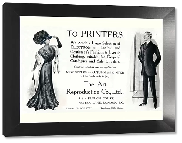 To Printers - The Art Reproduction Co. Ltd advertisement, 1909. Creator: Unknown