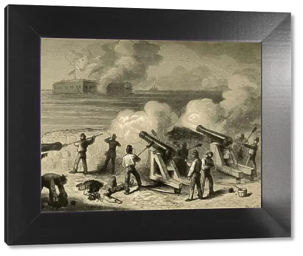 The Attack of Fort Sumter, (1878). Creator: Albert Bobbett