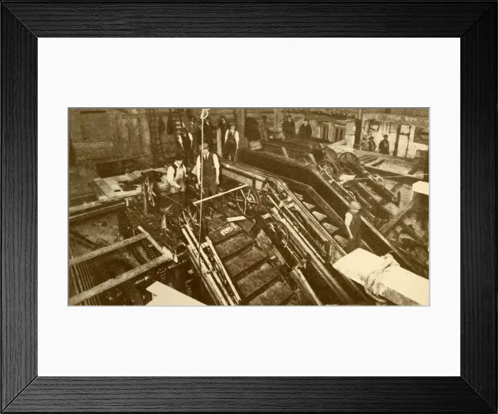 Framed Print : Constructing Escalators at the Bank Station, London, c1930. Creator: Unknown Framed Print : Constructing Escalators at the Bank Station, London, c1930. Creator: Unknown