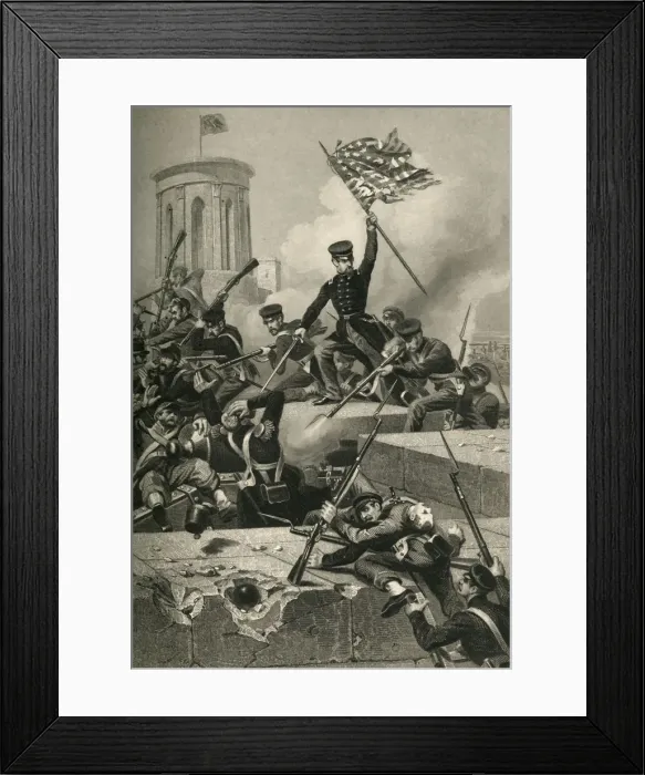 Framed Print : Storming of Chapultepec, (1878). Creator: Unknown Framed Print : Storming of Chapultepec, (1878). Creator: Unknown