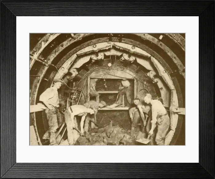 Framed Print : Tube Tunnel Excavation By Means of Greathead Boring Shield, c1930. Creator: Unknown Framed Print : Tube Tunnel Excavation By Means of Greathead Boring Shield, c1930. Creator: Unknown