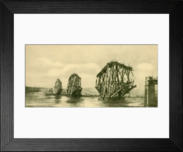 Framed Print : The Forth Bridge in Course of Construction, c1930. Creator: Unknown Framed Print : The Forth Bridge in Course of Construction, c1930. Creator: Unknown