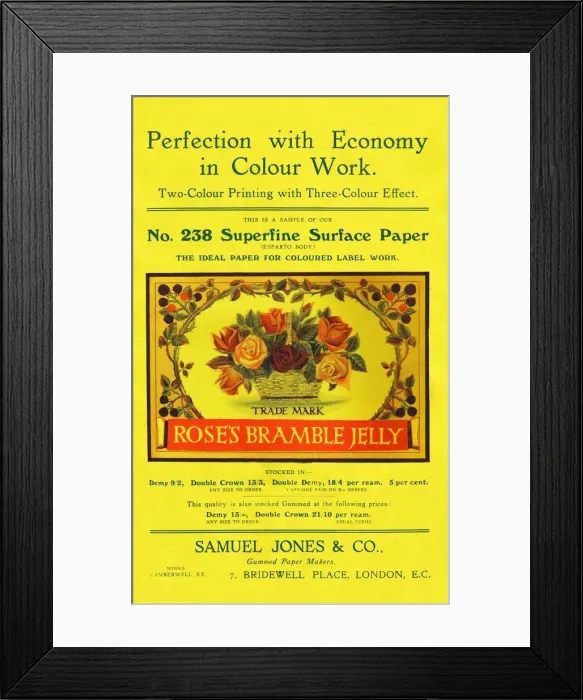 Framed Print : Perfection with Economy in Colour Work - Samuel Jones & Co. Ltd advertisement, 1909 Framed Print : Perfection with Economy in Colour Work - Samuel Jones & Co. Ltd advertisement, 1909