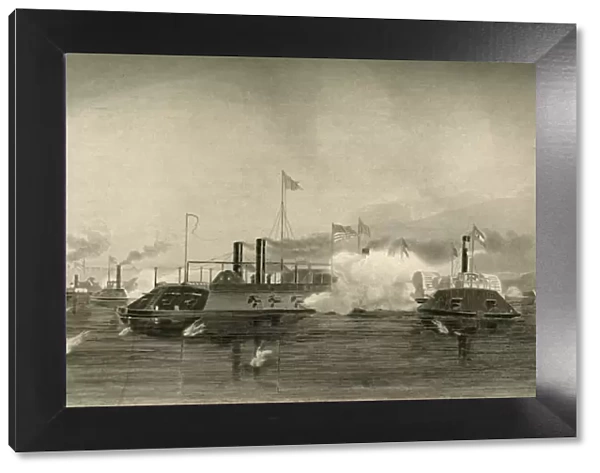 Action of the Gunboats at Memphis, (1878). Creator: Unknown