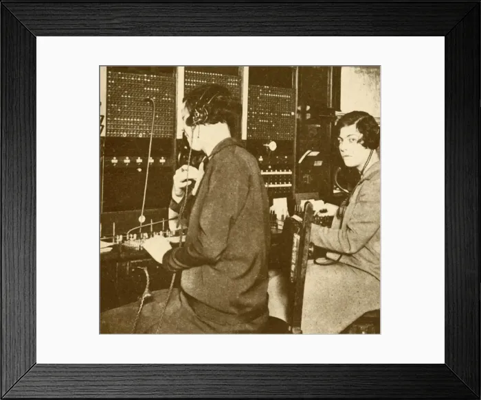 Framed Print : London-New York Telephone Service, c1930. Creator: Unknown Framed Print : London-New York Telephone Service, c1930. Creator: Unknown