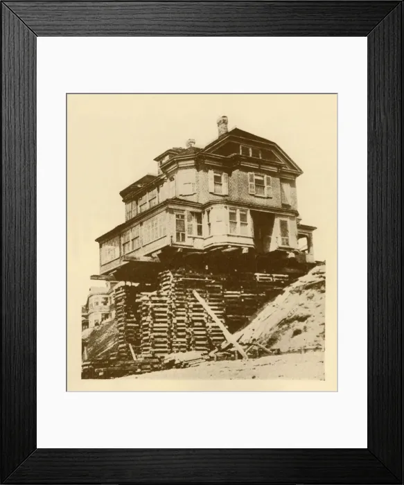Framed Print : Moving a House Bodily, c1930. Creator: Unknown Framed Print : Moving a House Bodily, c1930. Creator: Unknown
