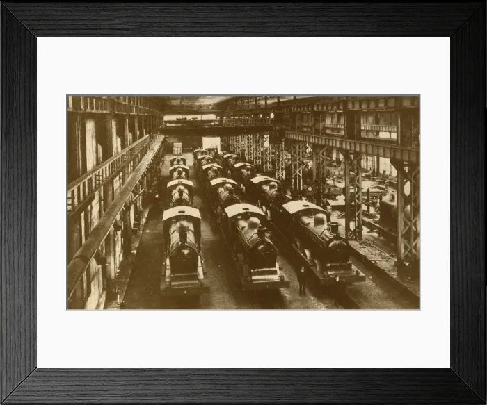 Framed Print : Locomotives Ready for Shipment Overseas, c1930. Creator: William George Armstrong Framed Print : Locomotives Ready for Shipment Overseas, c1930. Creator: William George Armstrong