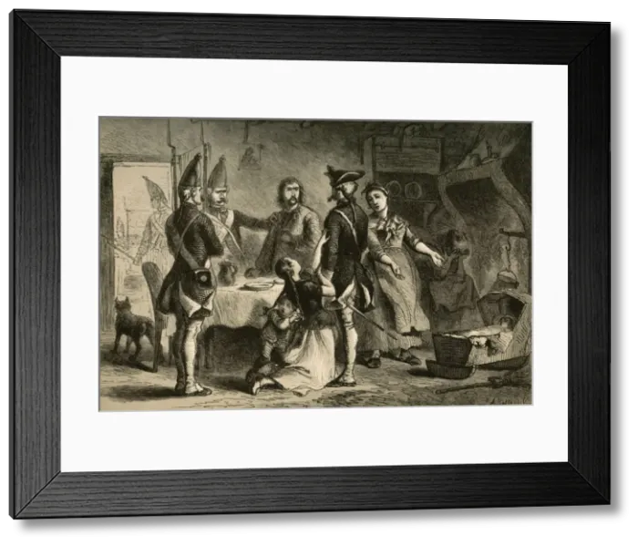 Framed Print : Conscription of German Soldiers for Service in America, (1877). Creator: Albert Bobbett Framed Print : Conscription of German Soldiers for Service in America, (1877). Creator: Albert Bobbett