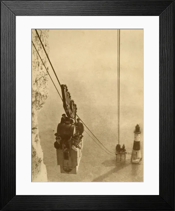 Framed Print : The Lighthouse Builders, c1930. Creator: J. Weston & Son Framed Print : The Lighthouse Builders, c1930. Creator: J. Weston & Son