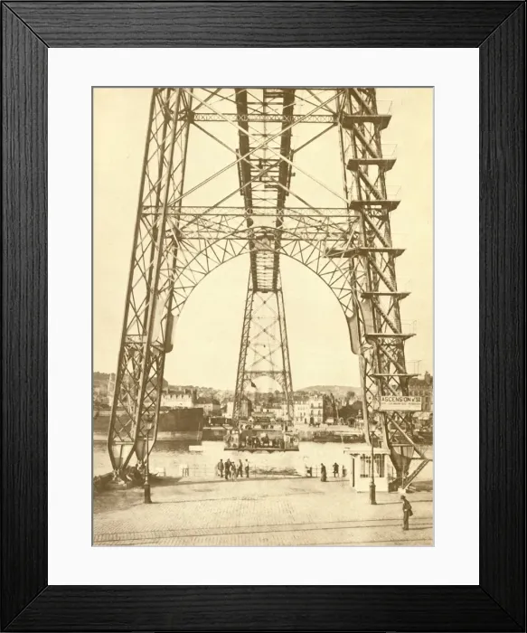 Framed Print : A Transporter Bridge at Rouen, c1930. Creator: Unknown Framed Print : A Transporter Bridge at Rouen, c1930. Creator: Unknown