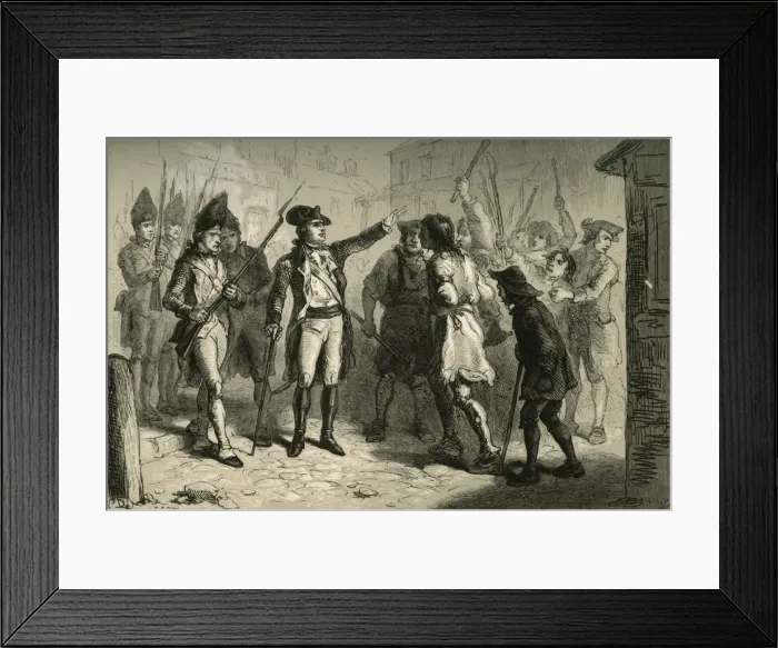 Framed Print : Governor Tryon and the Regulators, (1877). Creator: Albert Bobbett Framed Print : Governor Tryon and the Regulators, (1877). Creator: Albert Bobbett