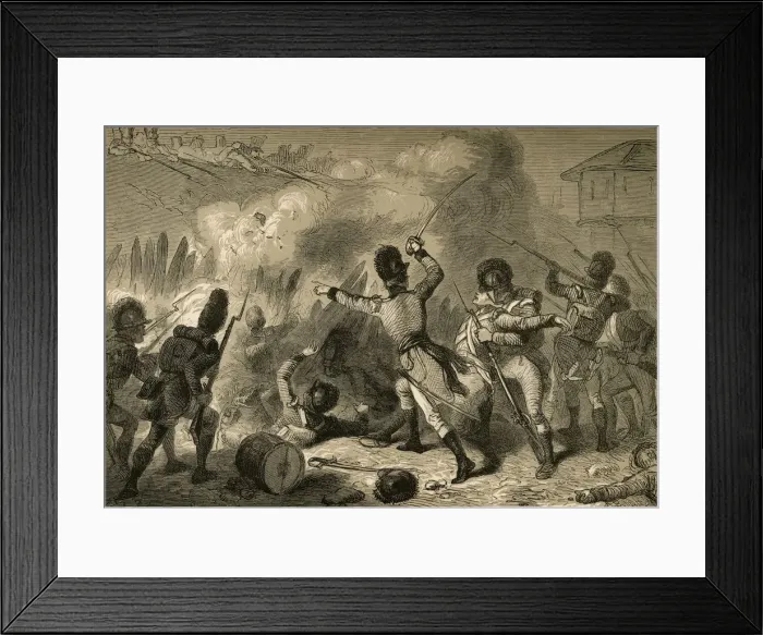 Framed Print : The British Repulsed at Fort Stephenson, (1878). Creator: Albert Bobbett Framed Print : The British Repulsed at Fort Stephenson, (1878). Creator: Albert Bobbett