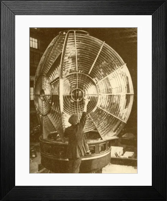 Framed Print : A Lighthouse Lantern with Group Flashing Lenses, c1930. Creator: Unknown Framed Print : A Lighthouse Lantern with Group Flashing Lenses, c1930. Creator: Unknown
