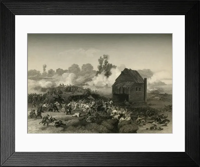Framed Print : Battle of Long Island, (1877). Creator: Unknown Framed Print : Battle of Long Island, (1877). Creator: Unknown