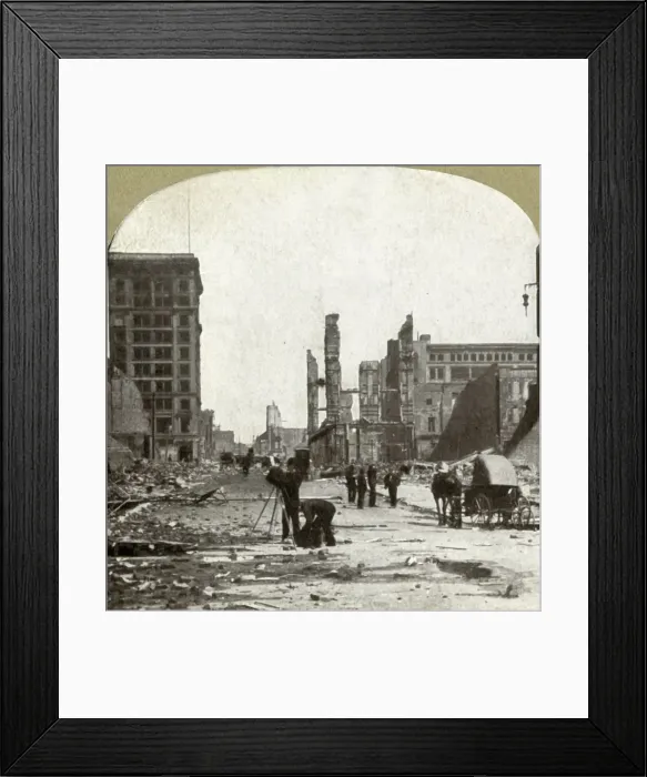 Framed Print : Looking up Grant Ave. from Market St. 1906. Creator: Unknown Framed Print : Looking up Grant Ave. from Market St. 1906. Creator: Unknown