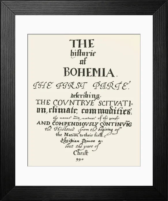 Framed Print : The Historie of Bohemia, 1619-1620, (1947). Creator: Unknown Framed Print : The Historie of Bohemia, 1619-1620, (1947). Creator: Unknown