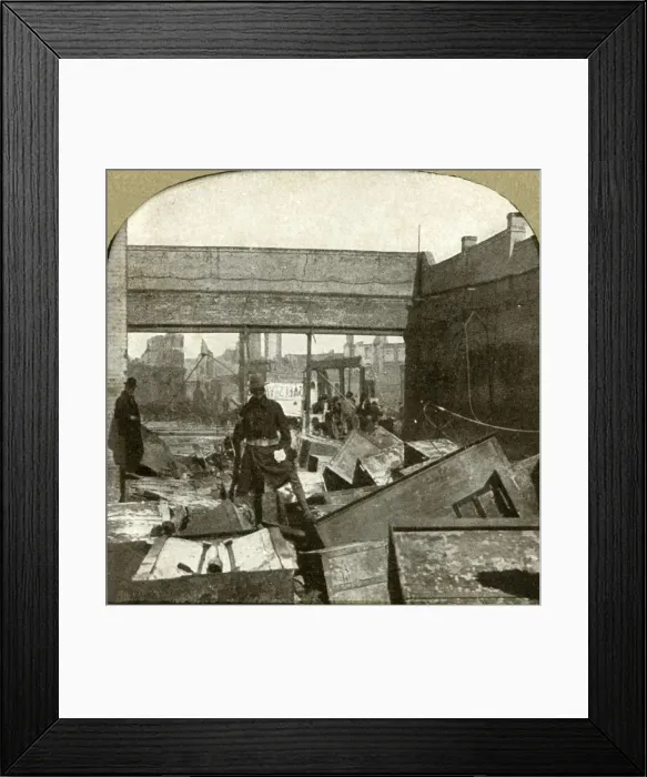 Framed Print : Bank safes being guarded, 1906. Creator: Unknown Framed Print : Bank safes being guarded, 1906. Creator: Unknown