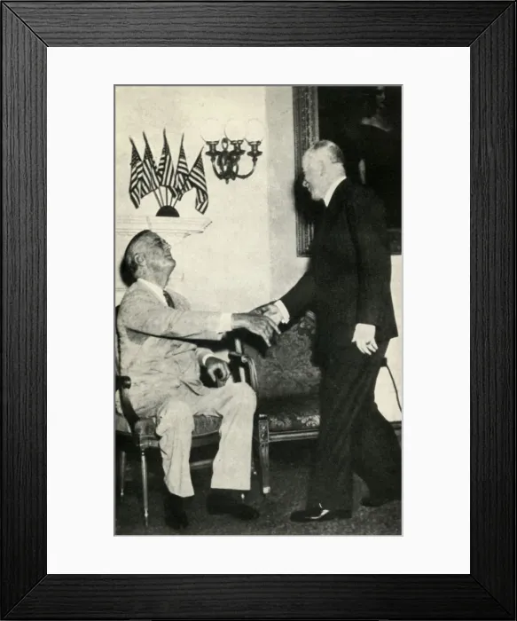 Framed Print : President Benes visits F. D. Roosevelt in 1942, (1947). Creator: Unknown Framed Print : President Benes visits F. D. Roosevelt in 1942, (1947). Creator: Unknown