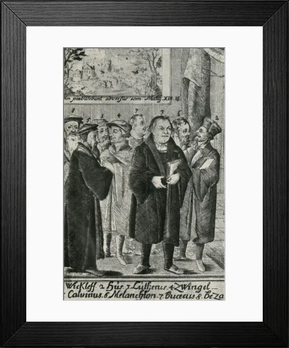 Framed Print : The Reformers, 16th century, (1947). Creator: Unknown Framed Print : The Reformers, 16th century, (1947). Creator: Unknown