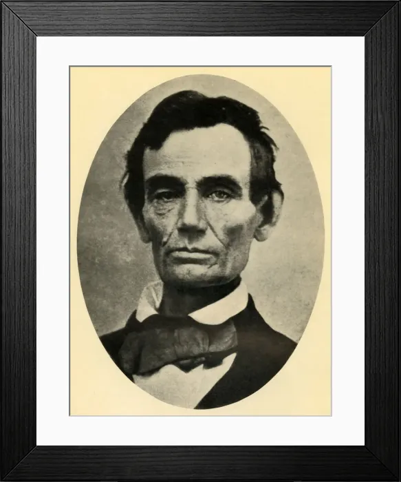 Framed Print : Lincoln, 1858, (1930). Creator: Unknown Framed Print : Lincoln, 1858, (1930). Creator: Unknown