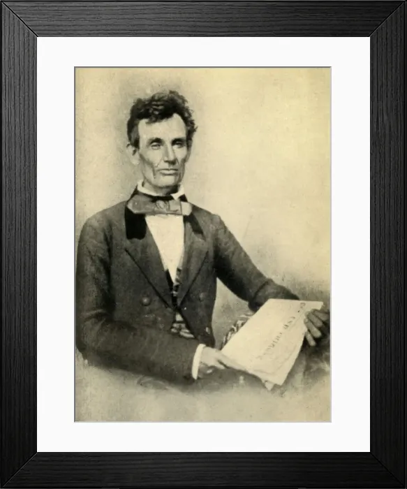 Framed Print : Abraham Lincoln, 1854, (1930). Creator: Unknown Framed Print : Abraham Lincoln, 1854, (1930). Creator: Unknown