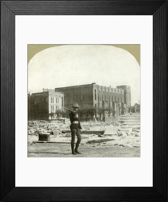 Framed Print : Ruins of St. Ignatios Catholic Church, 1906. Creator: Unknown Framed Print : Ruins of St. Ignatios Catholic Church, 1906. Creator: Unknown
