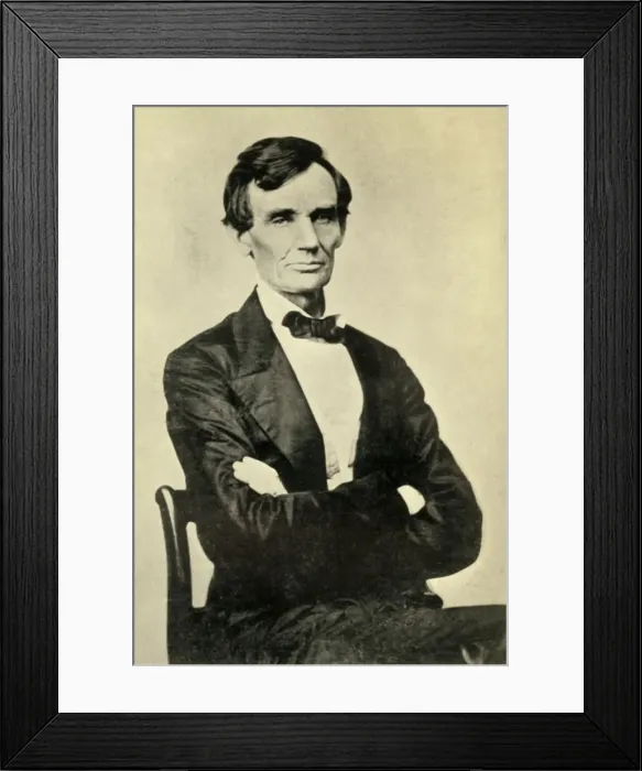 Framed Print : Abraham Lincoln, 1860, (1930). Creator: Unknown Framed Print : Abraham Lincoln, 1860, (1930). Creator: Unknown