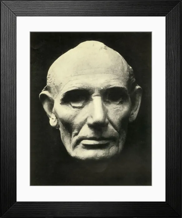 Framed Print : Life mask of Abraham Lincoln, 1860, (1930). Creator: Unknown Framed Print : Life mask of Abraham Lincoln, 1860, (1930). Creator: Unknown