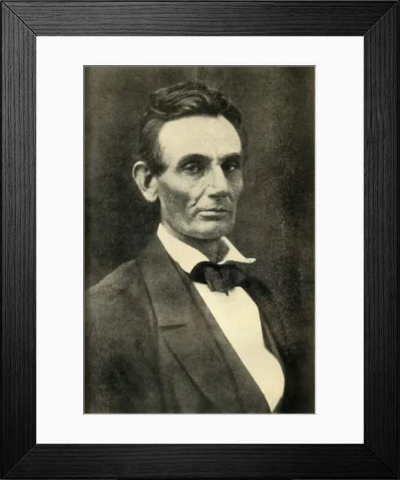 Framed Print : Abraham Lincoln, 1858, (1930). Creator: Unknown Framed Print : Abraham Lincoln, 1858, (1930). Creator: Unknown