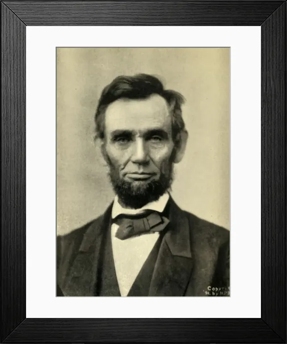 Framed Print : Abraham Lincoln, 1863, (1930). Creator: M. P. Rice Framed Print : Abraham Lincoln, 1863, (1930). Creator: M. P. Rice