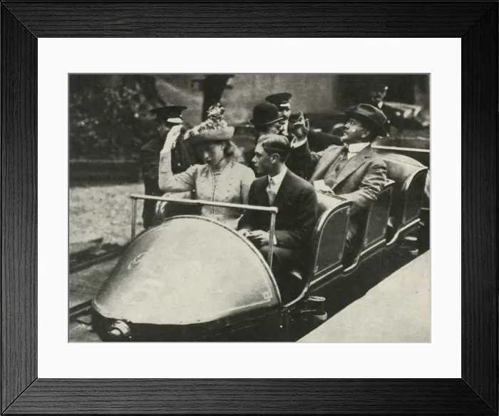 Framed Print : His Majesty and Princess Mary on the Alpine Railway, Earls Court Exhibition, 1913, 1937 Framed Print : His Majesty and Princess Mary on the Alpine Railway, Earls Court Exhibition, 1913, 1937