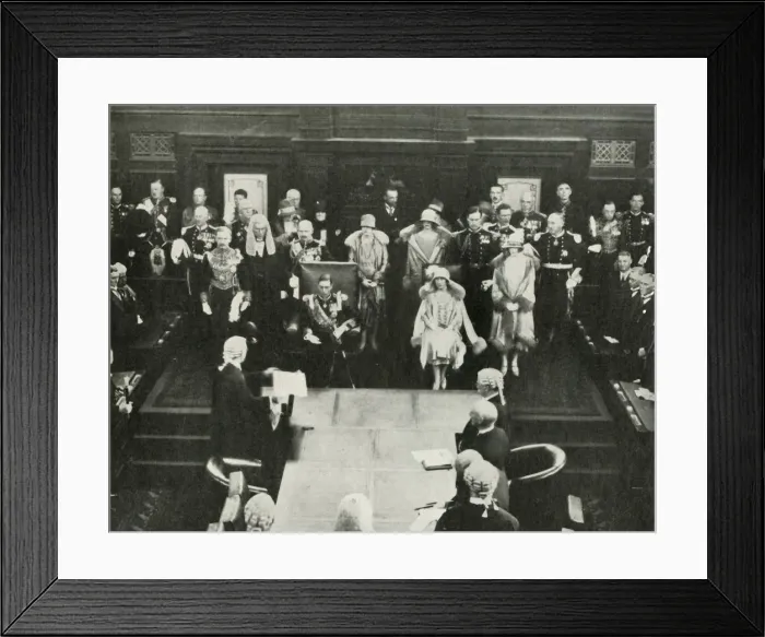 Framed Print : Canberra, Australia. Their Majesties Opening the First Federal Parliament, May 9th, 1927, 1937 Framed Print : Canberra, Australia. Their Majesties Opening the First Federal Parliament, May 9th, 1927, 1937