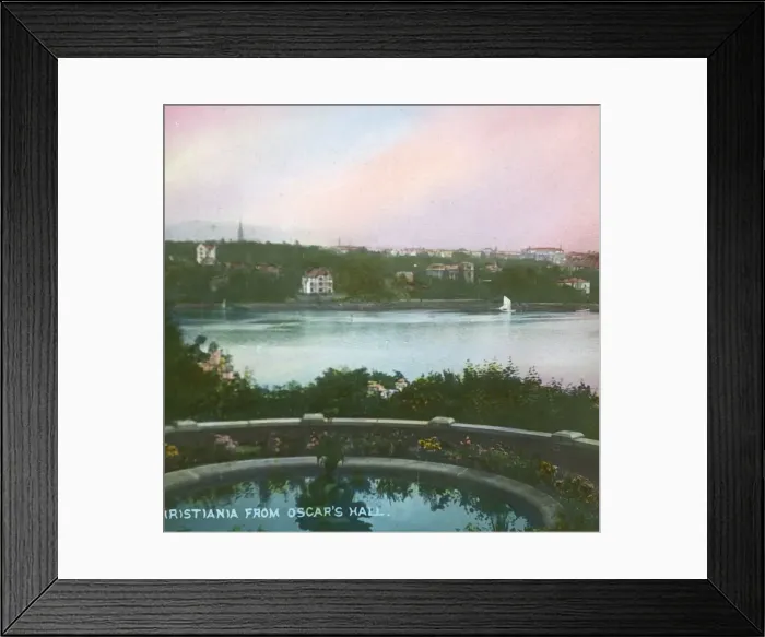 Framed Print : View from Oscarshall, Christiania, (Oslo), Norway, late 19th-early 20th century. Creator Framed Print : View from Oscarshall, Christiania, (Oslo), Norway, late 19th-early 20th century. Creator
