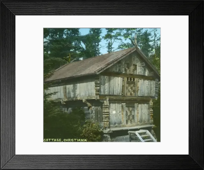Framed Print : Old cottage, Christiania, (Oslo), Norway, late 19th-early 20th century. Creator: Unknown Framed Print : Old cottage, Christiania, (Oslo), Norway, late 19th-early 20th century. Creator: Unknown