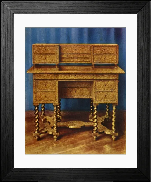 Framed Print : Marquetry Writing Table of King William III, 1938. Creator: Unknown Framed Print : Marquetry Writing Table of King William III, 1938. Creator: Unknown