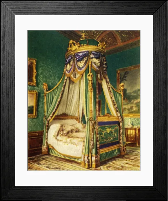Framed Print : State Bedstead by Georges Jacob, 1938. Creator: Unknown