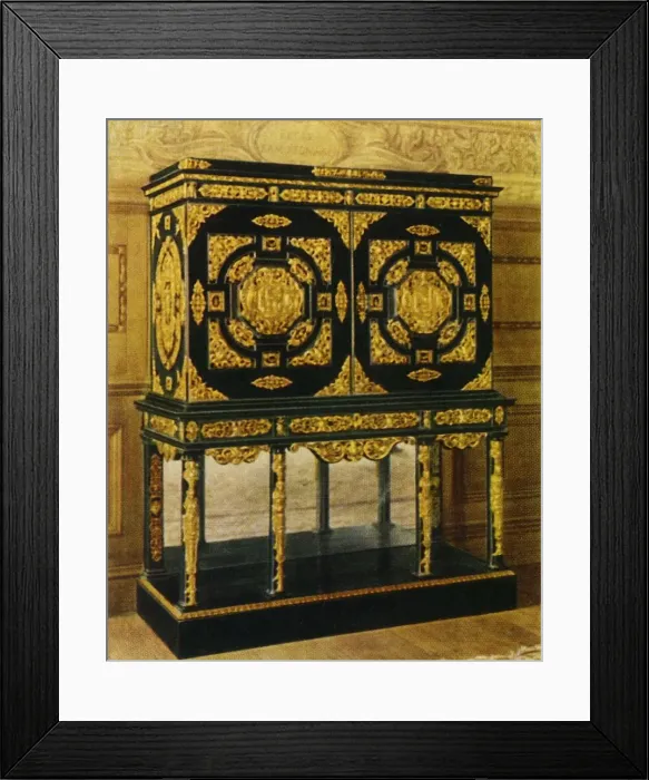 Framed Print : Flemish Cabinet of Ebony with Gilt Mounts, 1938. Creator: Unknown Framed Print : Flemish Cabinet of Ebony with Gilt Mounts, 1938. Creator: Unknown