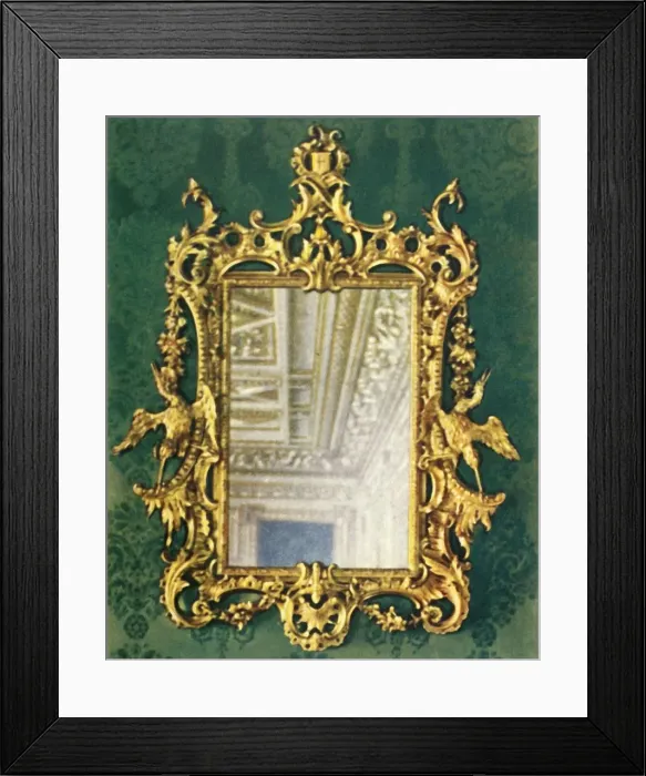 Framed Print : One of Four Gilt Mirror Frames, 1938. Creator: Unknown Framed Print : One of Four Gilt Mirror Frames, 1938. Creator: Unknown