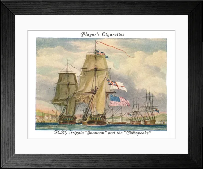 Framed Print : H. M. Frigate Shannon and the Chesapeake, 1936. Creator: Unknown Framed Print : H. M. Frigate Shannon and the Chesapeake, 1936. Creator: Unknown