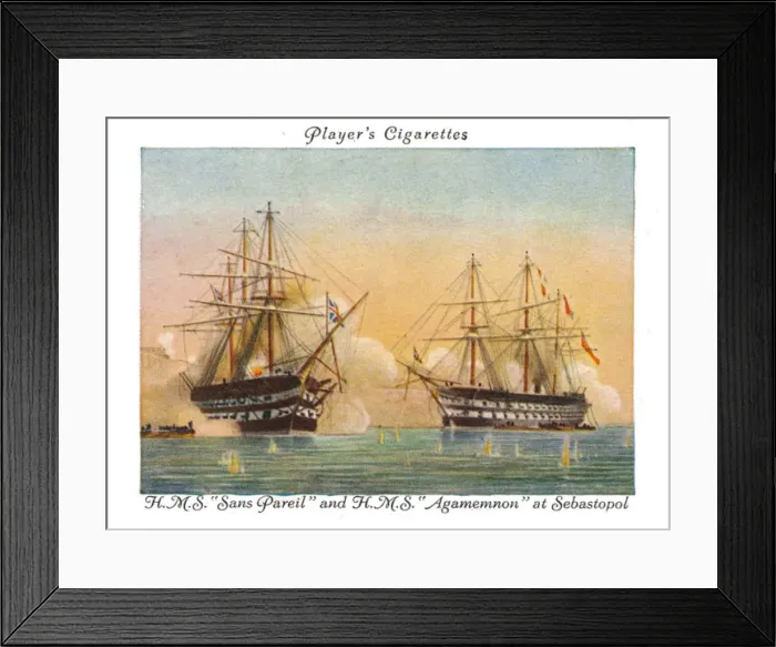 Framed Print : H. M. S. Sans Pariel and H. M. S. Agamemnon at Sebastopol, 1936 Framed Print : H. M. S. Sans Pariel and H. M. S. Agamemnon at Sebastopol, 1936