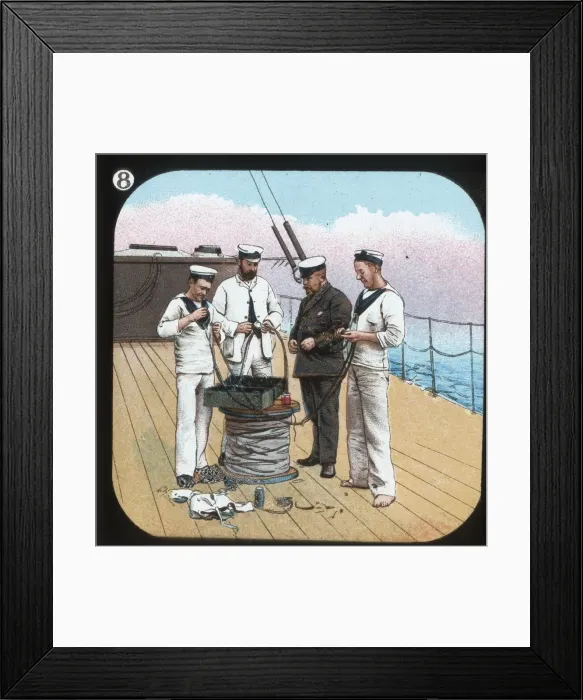 Framed Print : Getting Electric Light ready -- H. M. S. Edinburgh, c1900. Creator: Unknown Framed Print : Getting Electric Light ready -- H. M. S. Edinburgh, c1900. Creator: Unknown