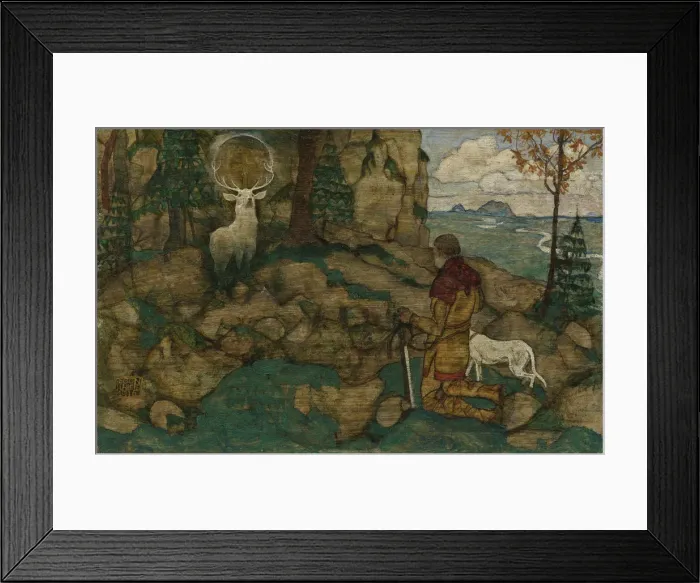 Framed Print : The vision of Saint Hubert, 1916. Artist: Schiele, Egon (1890-1918) Framed Print : The vision of Saint Hubert, 1916. Artist: Schiele, Egon (1890-1918)