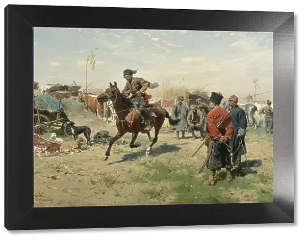 The Zaporozhian Cossacks. Artist: Brandt, Jozef (1841-1915)