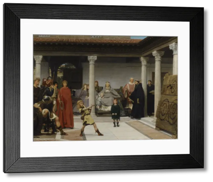 Framed Print : The Education of the children of Clovis, 1861. Artist: Alma-Tadema, Sir Lawrence