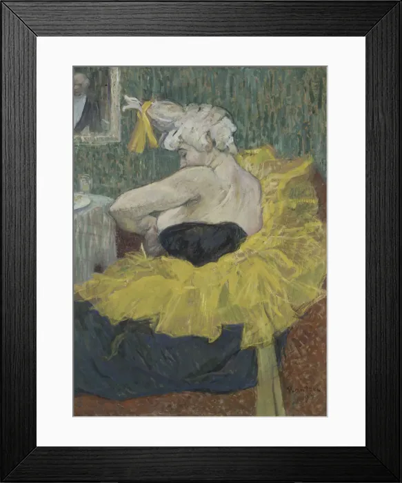 Framed Print : Die Clownesse Cha-U-Kao, 1895. Artist: Toulouse-Lautrec, Henri, de (1864-1901)