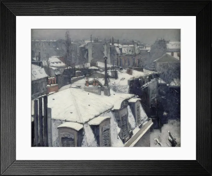 Framed Print : Rooftops in the Snow (Snow effect), 1878. Artist: Caillebotte, Gustave (1848-1894) Framed Print : Rooftops in the Snow (Snow effect), 1878. Artist: Caillebotte, Gustave (1848-1894)