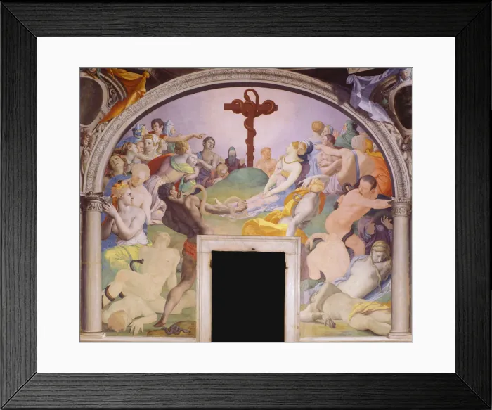 Framed Print : The Brazen Serpent, 1540-1545. Artist: Bronzino, Agnolo (1503-1572) Framed Print : The Brazen Serpent, 1540-1545. Artist: Bronzino, Agnolo (1503-1572)